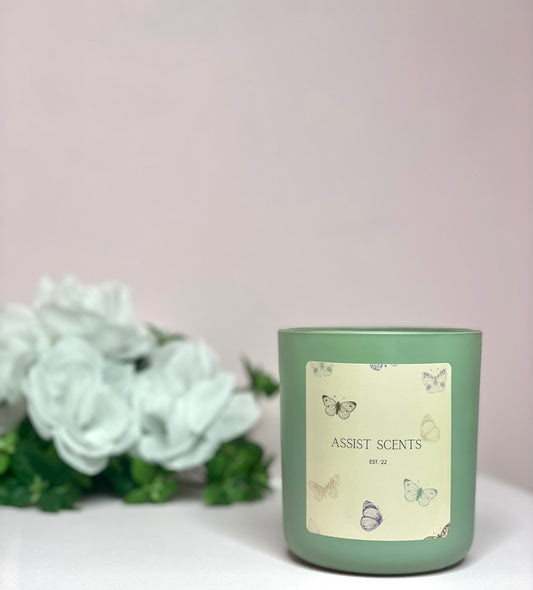 AS Peach Butterfly Candle
